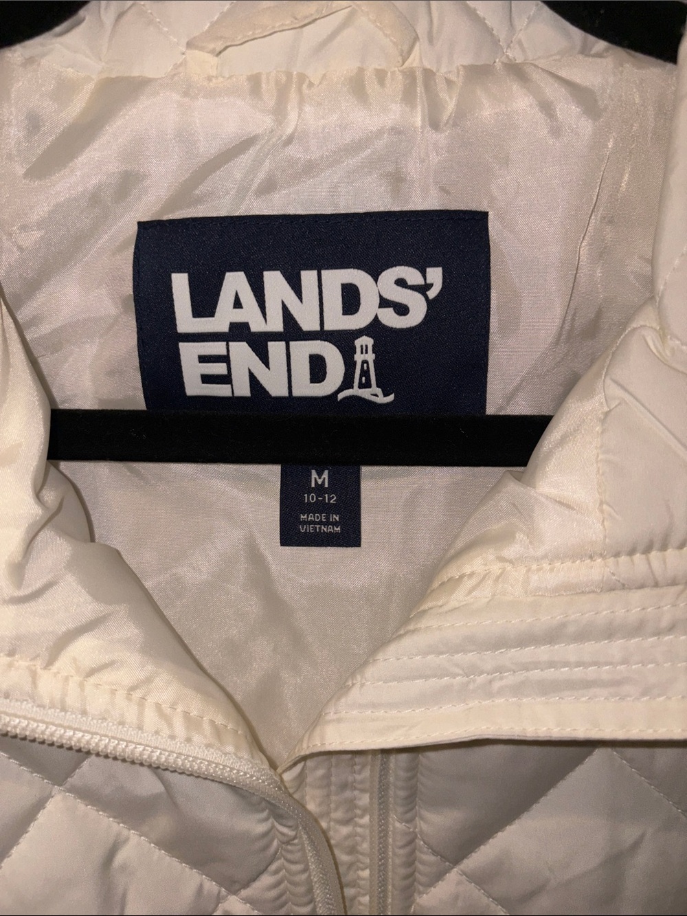 Lands' End | Women's Quilted Jacket Ivory - Picture 2 of 2